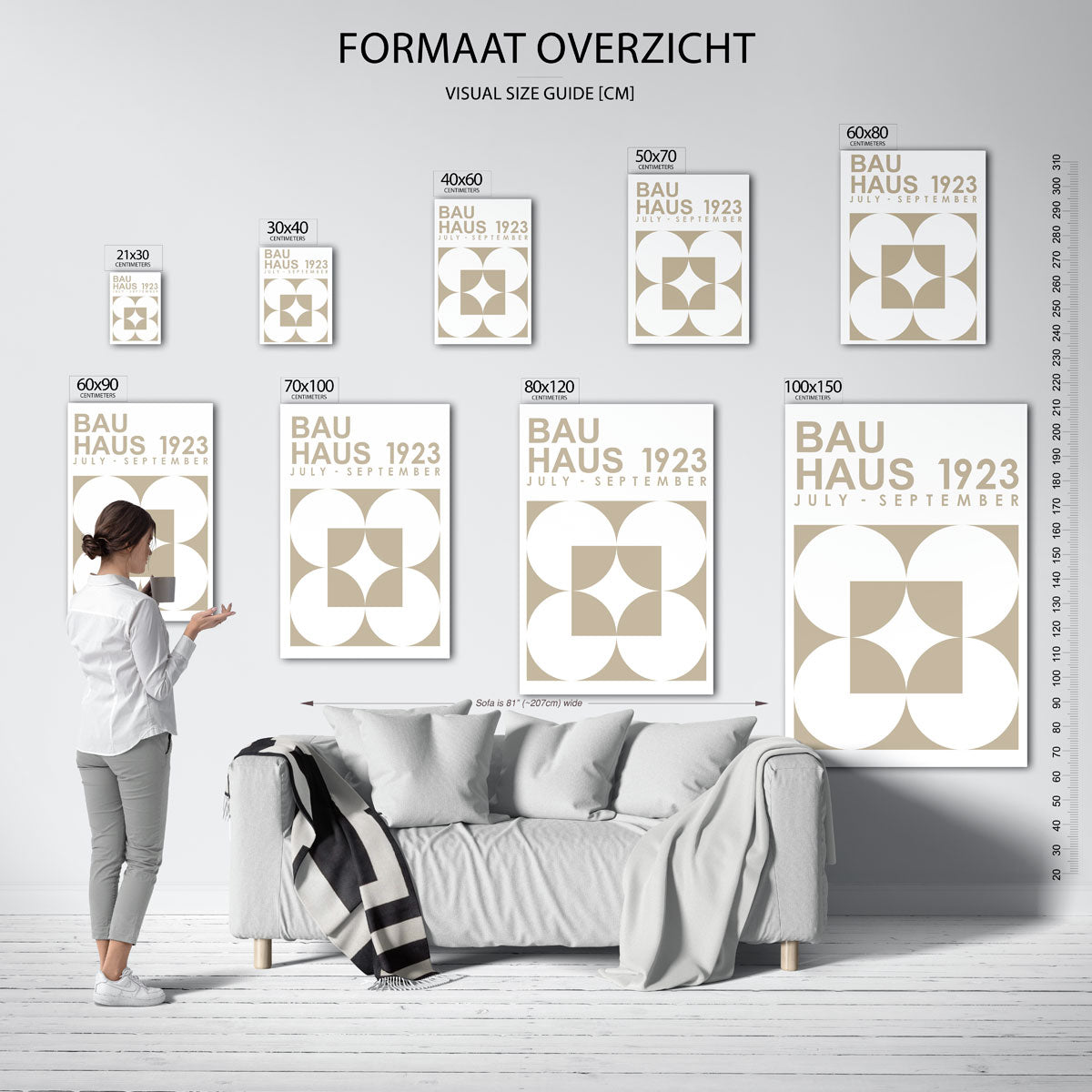 Geometrisch lijnenspel Poster