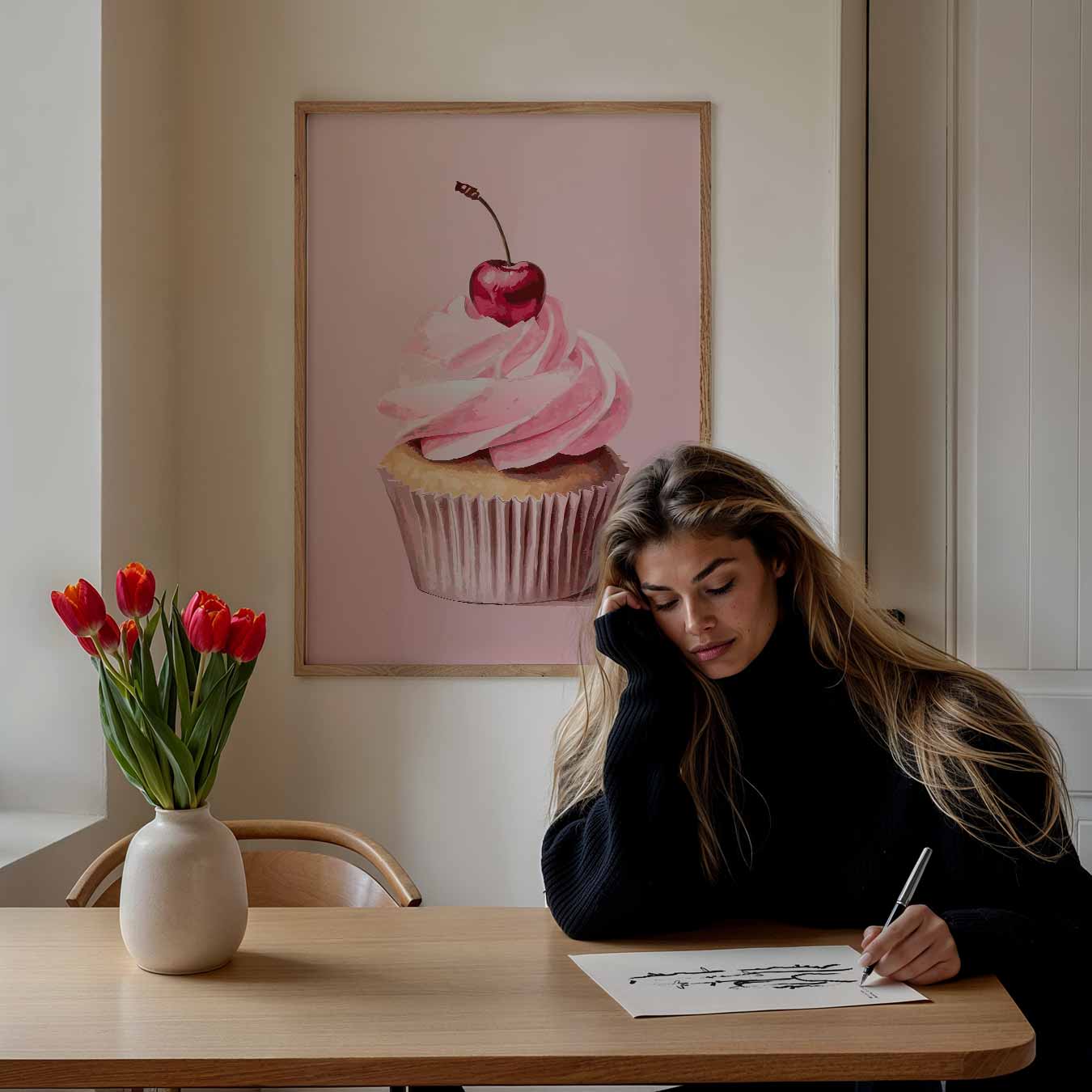 Zoete Verleiding Cupcake Poster-WallArtistic