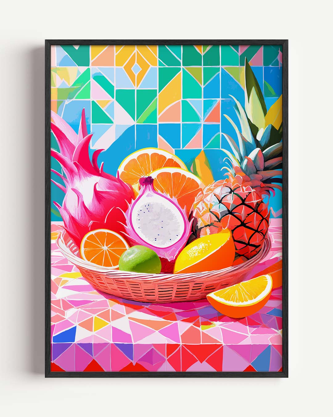 Tropische Fruitmand Poster-WallArtistic