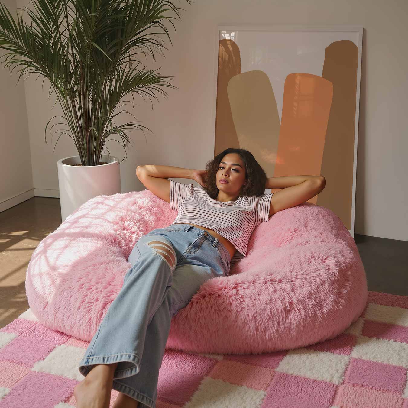 Abstracte Aardetinten Poster-WallArtistic