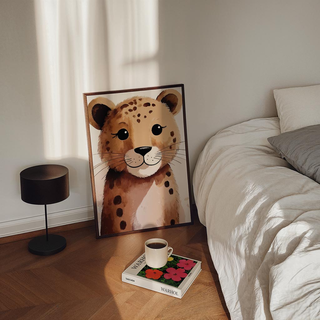 Schattige Baby Luipaard Poster