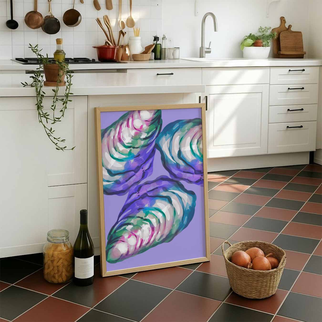 Abstracte Oesterschelpen Poster-WallArtistic