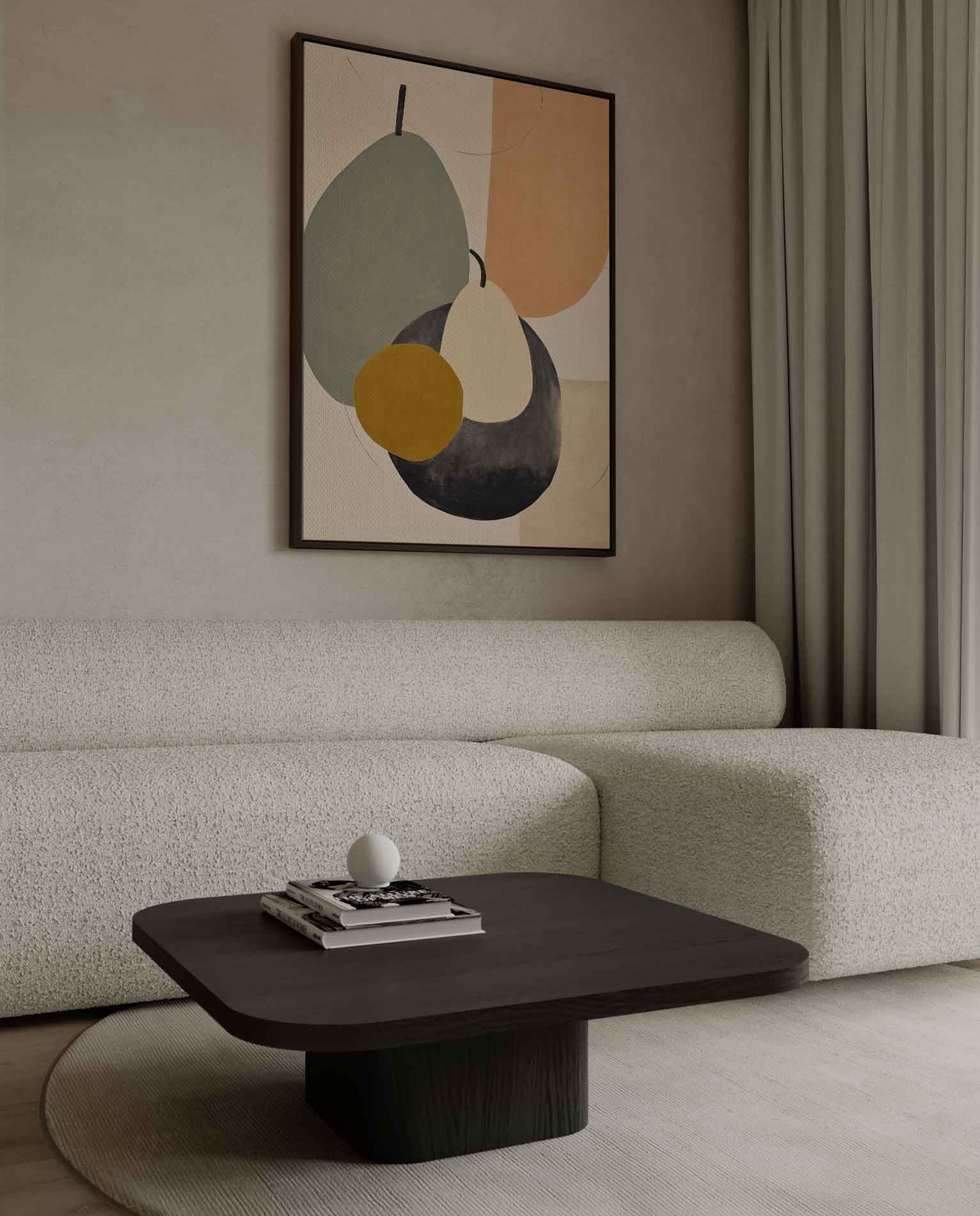 Organische Harmonie in Pastel Kunstwerk-canvas-dibond-plexiglas-wanddecoratie-WallArtistic