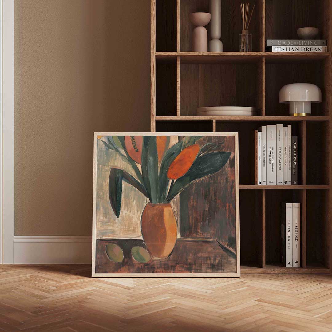 Vaas met bloemen Poster