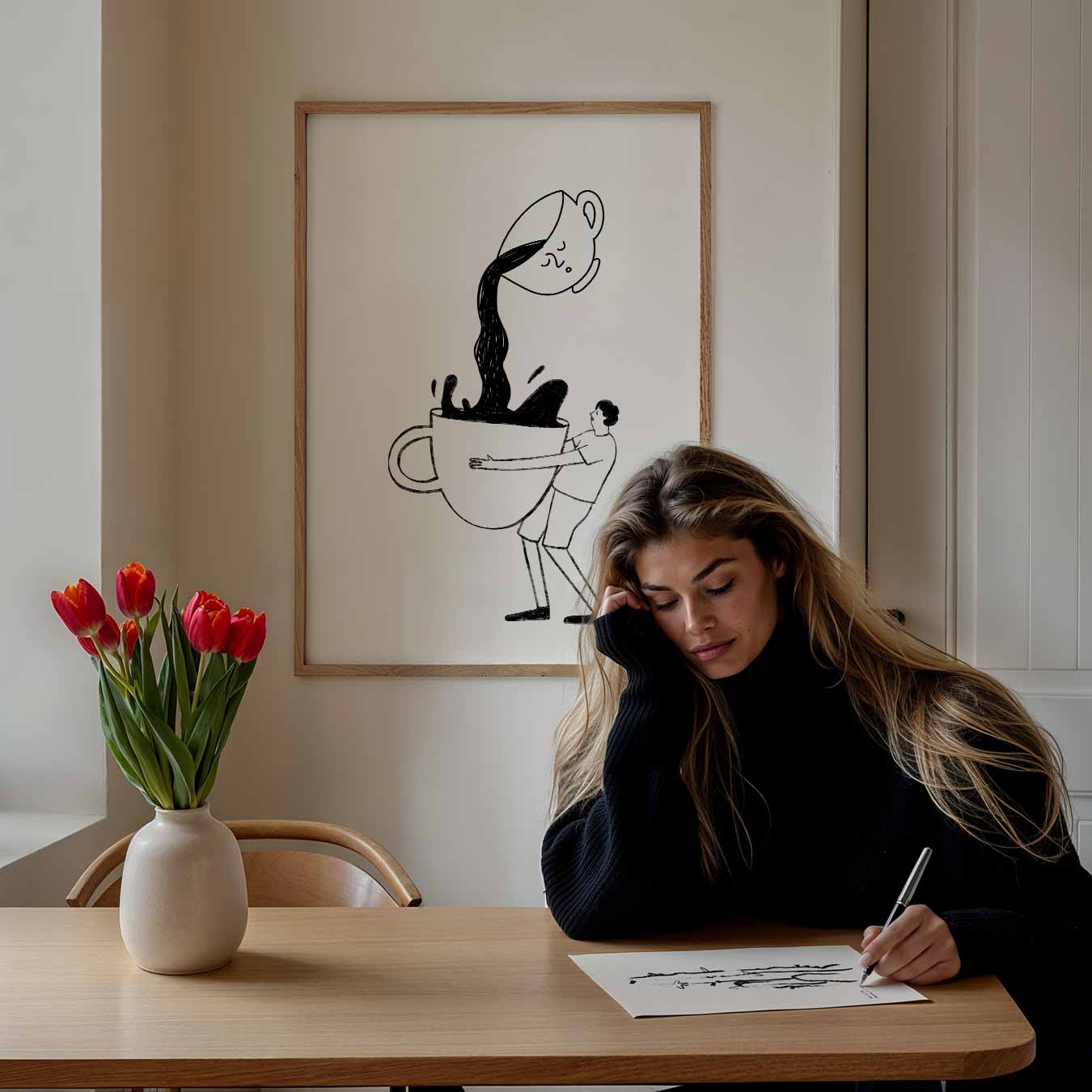 Koffieliefde Illustratie Poster