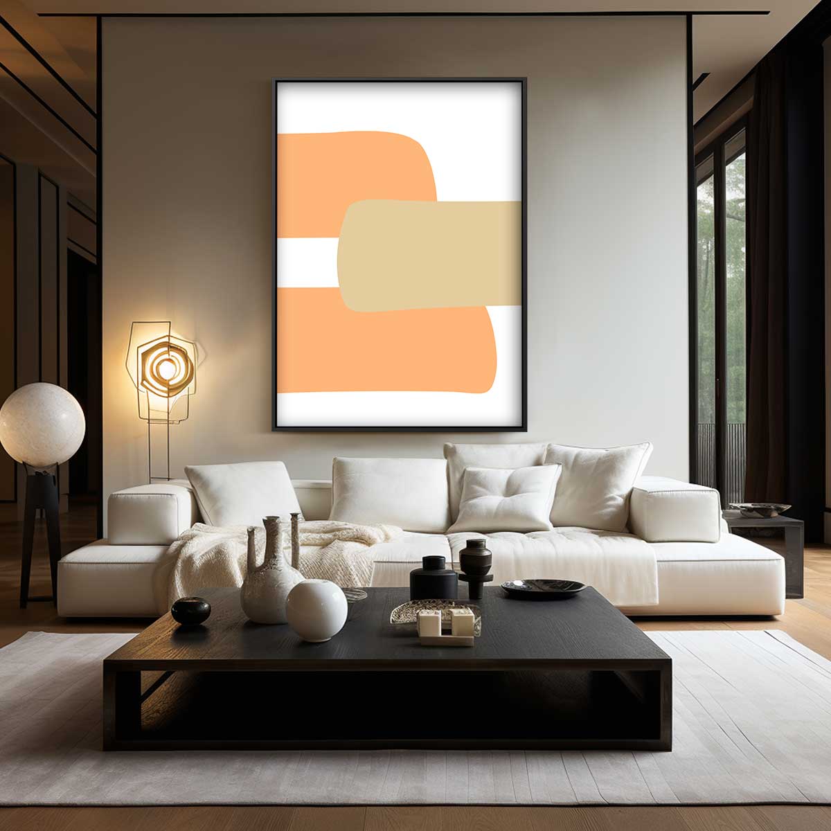 Zonnige Abstractie Kunstwerk-canvas-dibond-plexiglas-wanddecoratie-WallArtistic