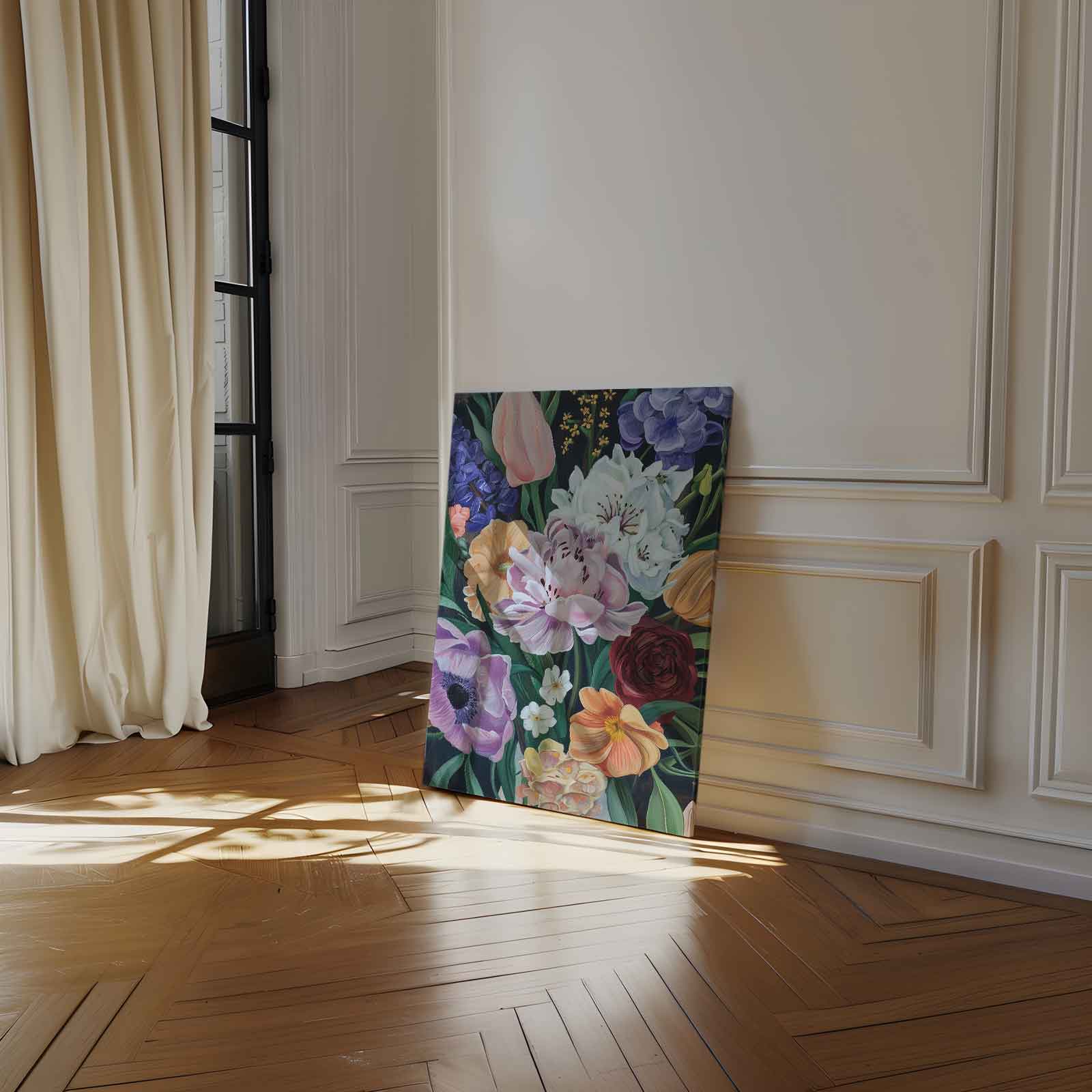 Bloemenpracht op Canvas Kunstwerk-canvas-dibond-plexiglas-wanddecoratie-WallArtistic