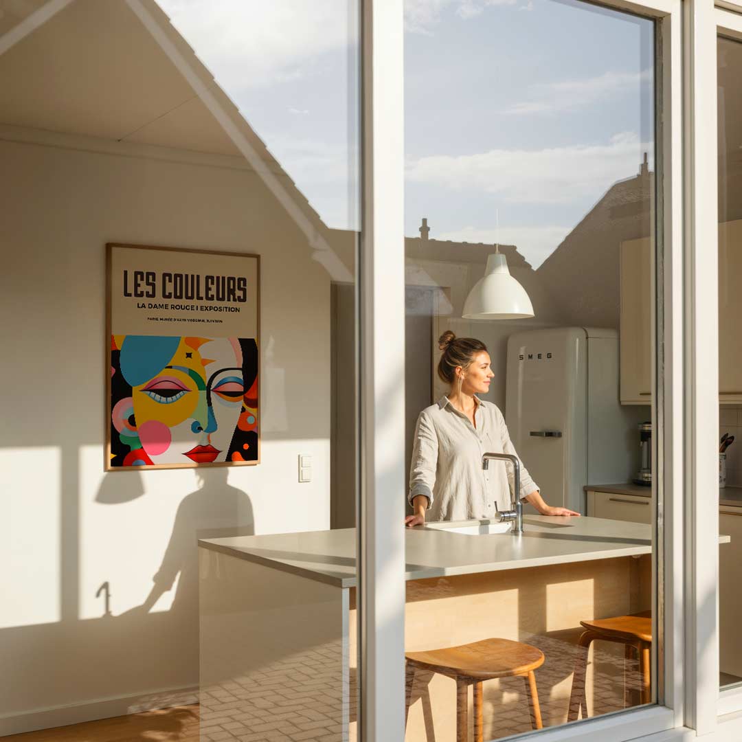 Kleurrijke Moderne Kunstposter-WallArtistic