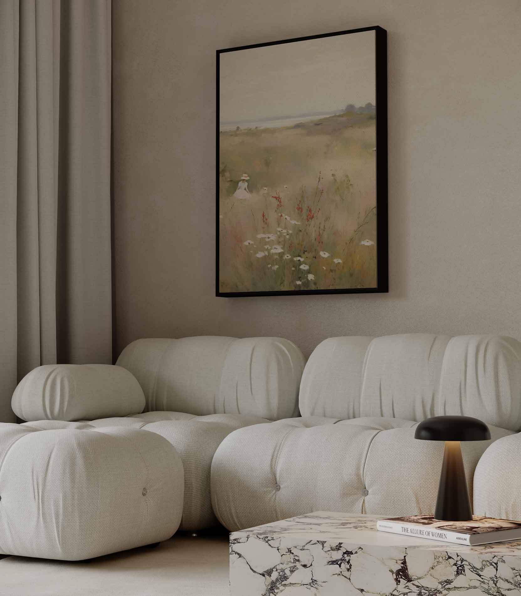 Vredig Zomerlandschap Kunstwerk-canvas-dibond-plexiglas-wanddecoratie-WallArtistic