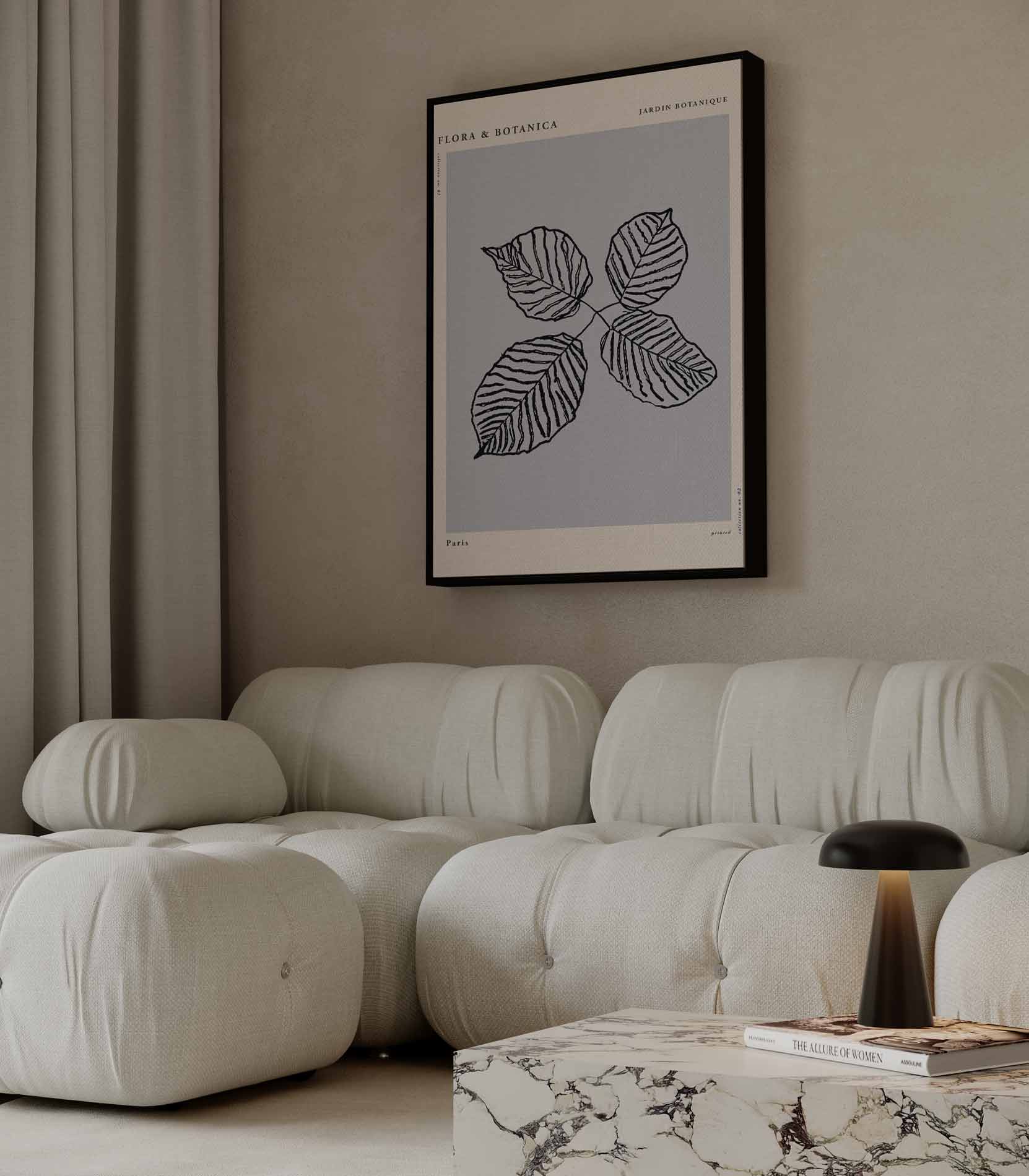 Botanische Bladeren Print Kunstwerk-canvas-dibond-plexiglas-wanddecoratie-WallArtistic