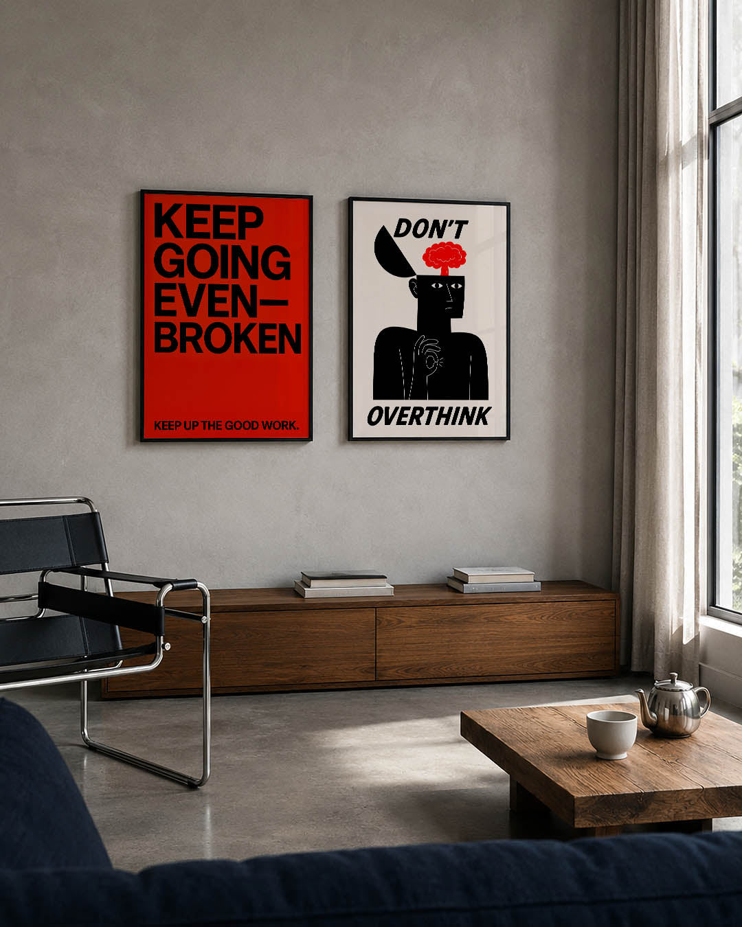 Krachtige tekstcompositie Posterset