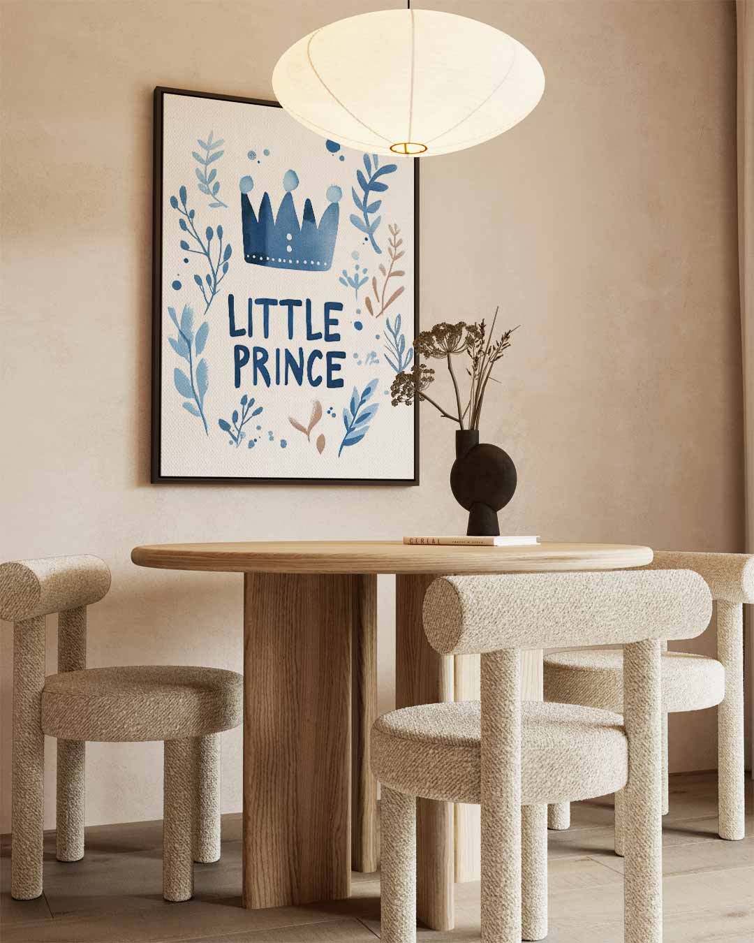 Kleine Prins Kroon Illustratie Kunstwerk-canvas-dibond-plexiglas-wanddecoratie-WallArtistic