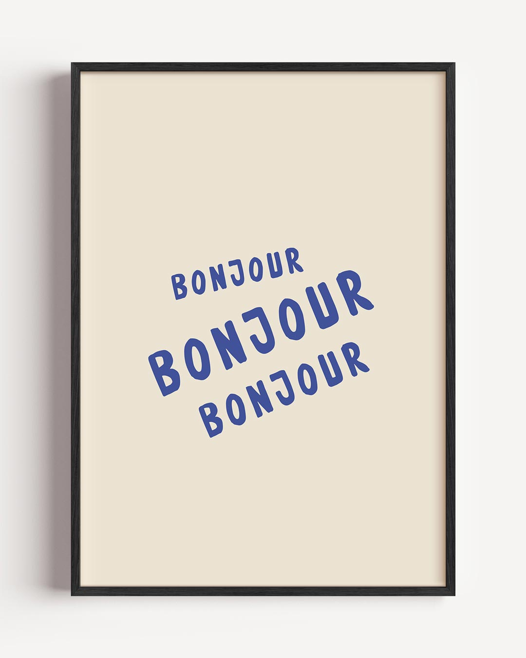 Bonjour Stijlvolle Wandposter-WallArtistic