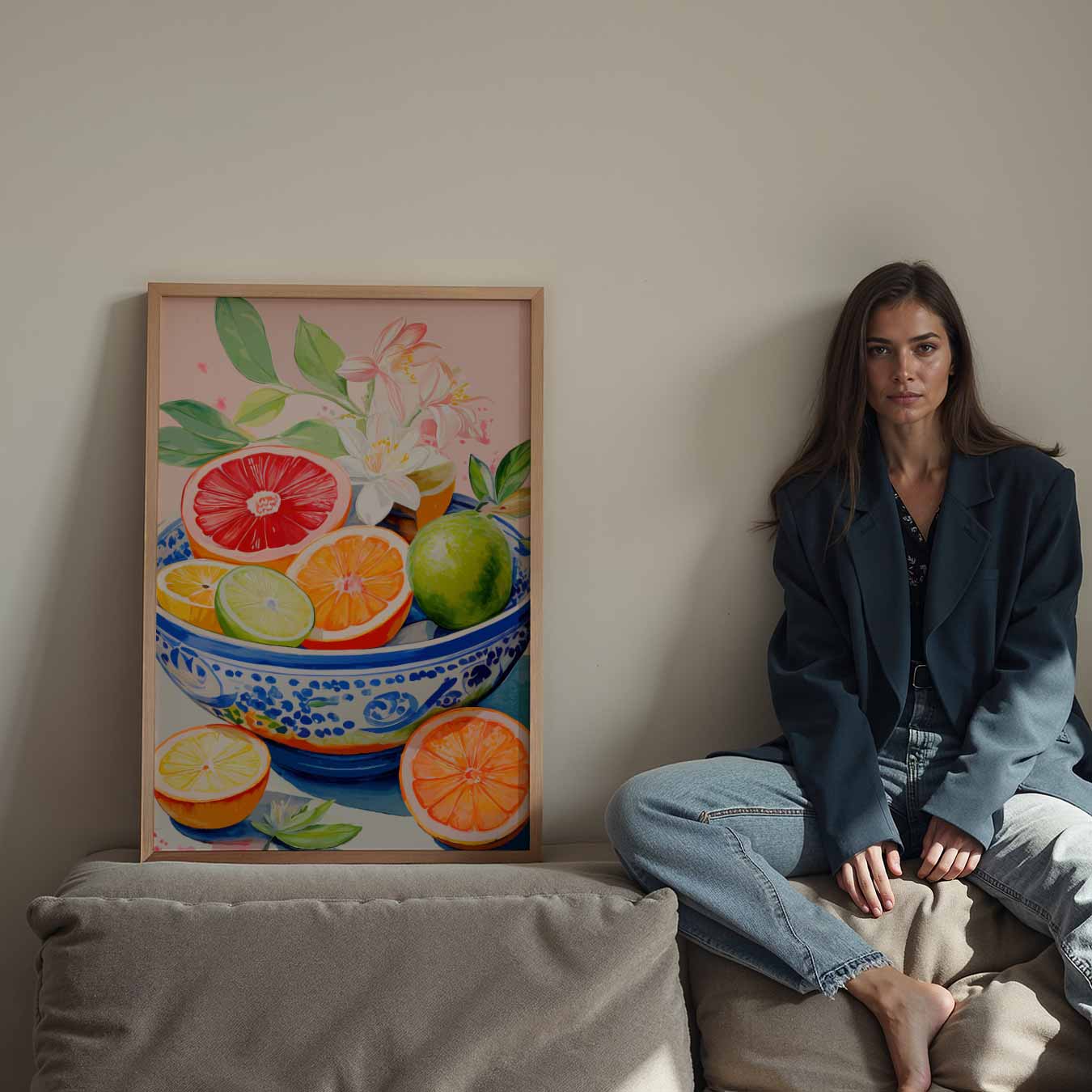 Zomerse Citrusvruchten Kunstposter-WallArtistic