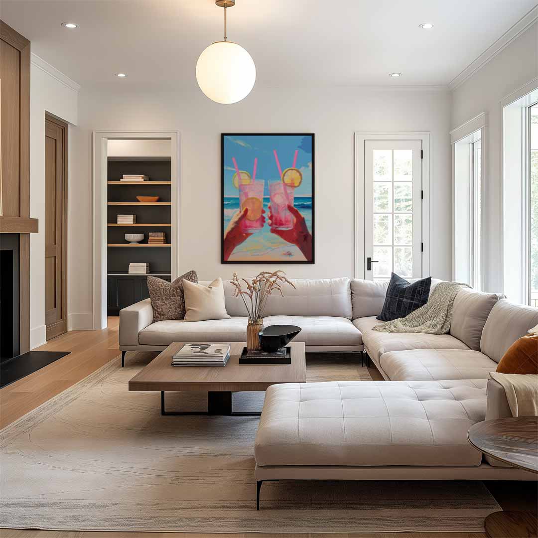 Zomerse Toast bij Zee Kunstwerk-canvas-dibond-plexiglas-wanddecoratie-WallArtistic