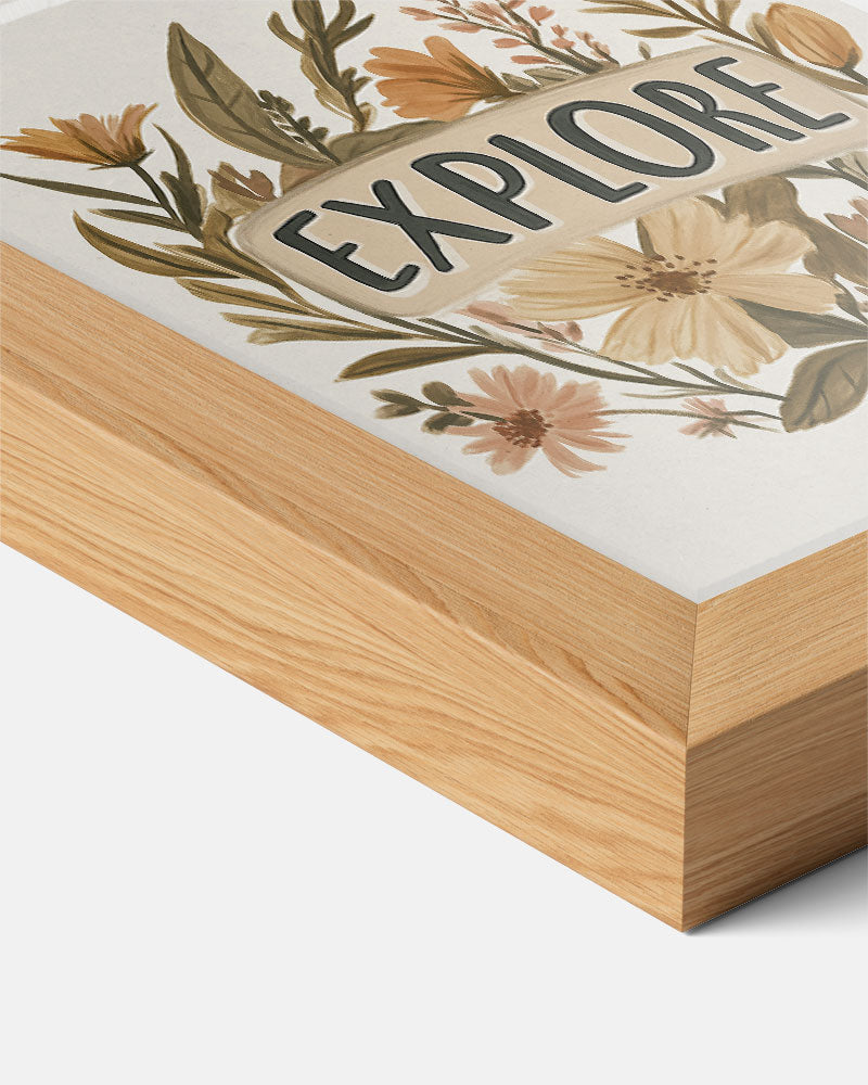 Verken de Wereld Bloemenposter