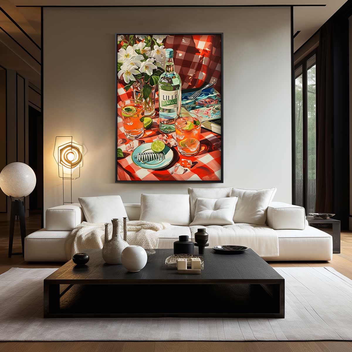 Zomerse Picknick Tafereel Kunstwerk-canvas-dibond-plexiglas-wanddecoratie-WallArtistic