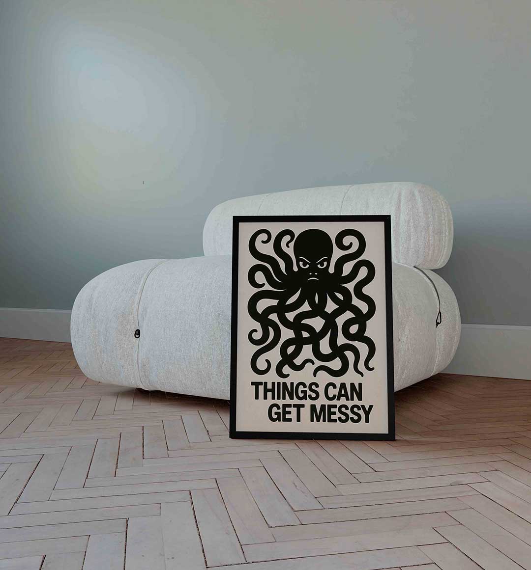 Octopus met tekst Poster