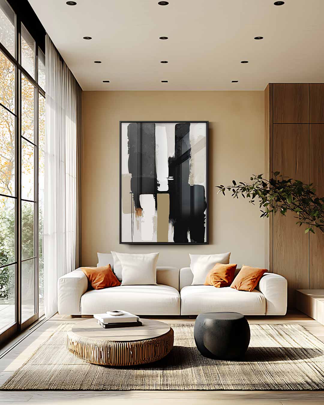 Abstract Contrast Kunstwerk-canvas-dibond-plexiglas-wanddecoratie-WallArtistic