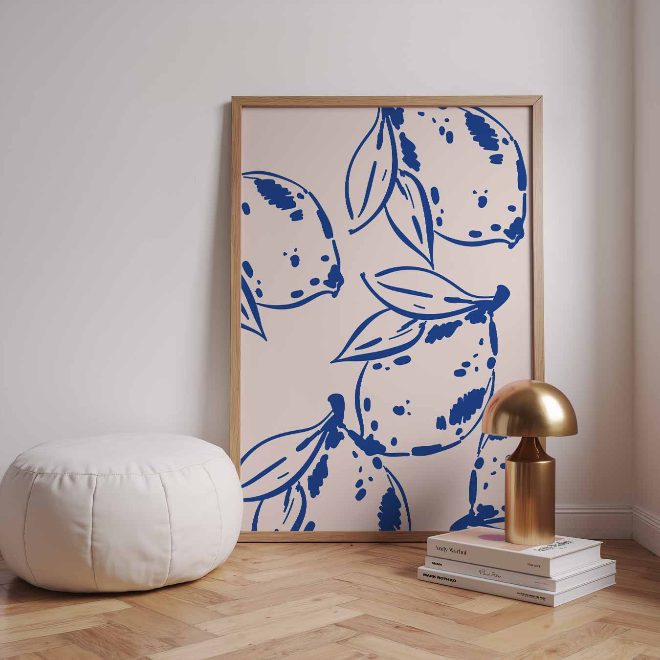 Zomerse Citroen Illustratie Poster-WallArtistic