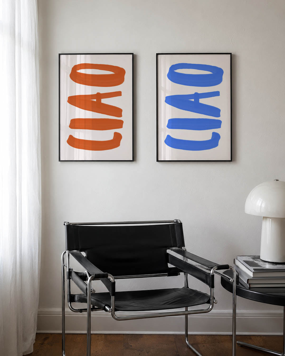 Oranje vormenspel Posterset