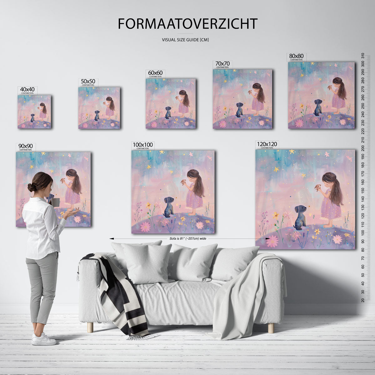 Meisje met hondjes Poster