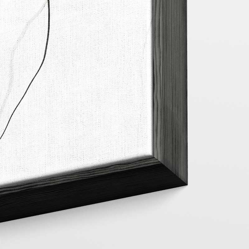 Zwarte Lijnen op Witte Rust Kunstwerk-canvas-dibond-plexiglas-wanddecoratie-WallArtistic