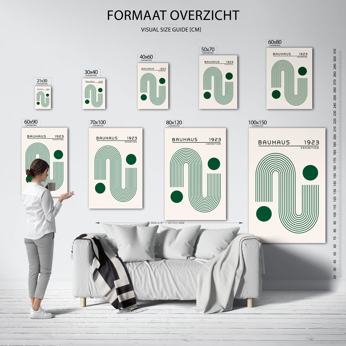 Lijnen en cirkel Poster