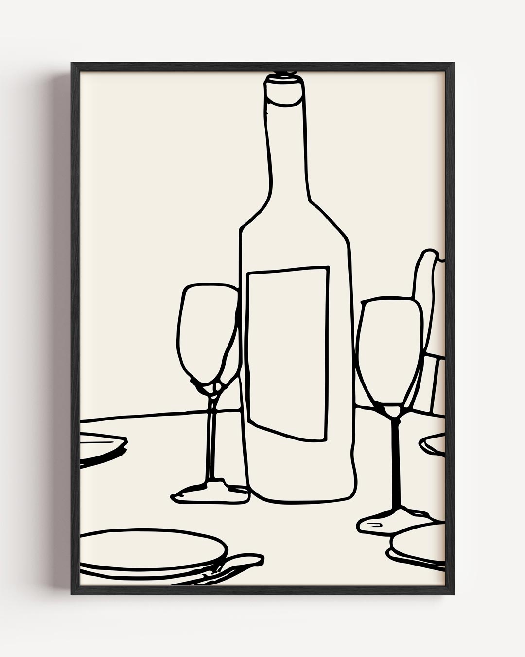 Minimalistische Wijnposter-WallArtistic