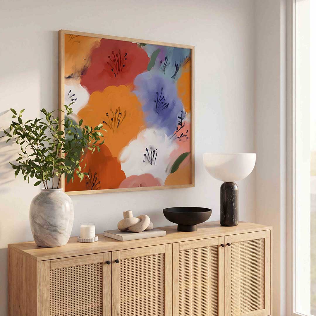 Bloemen en bladeren Poster