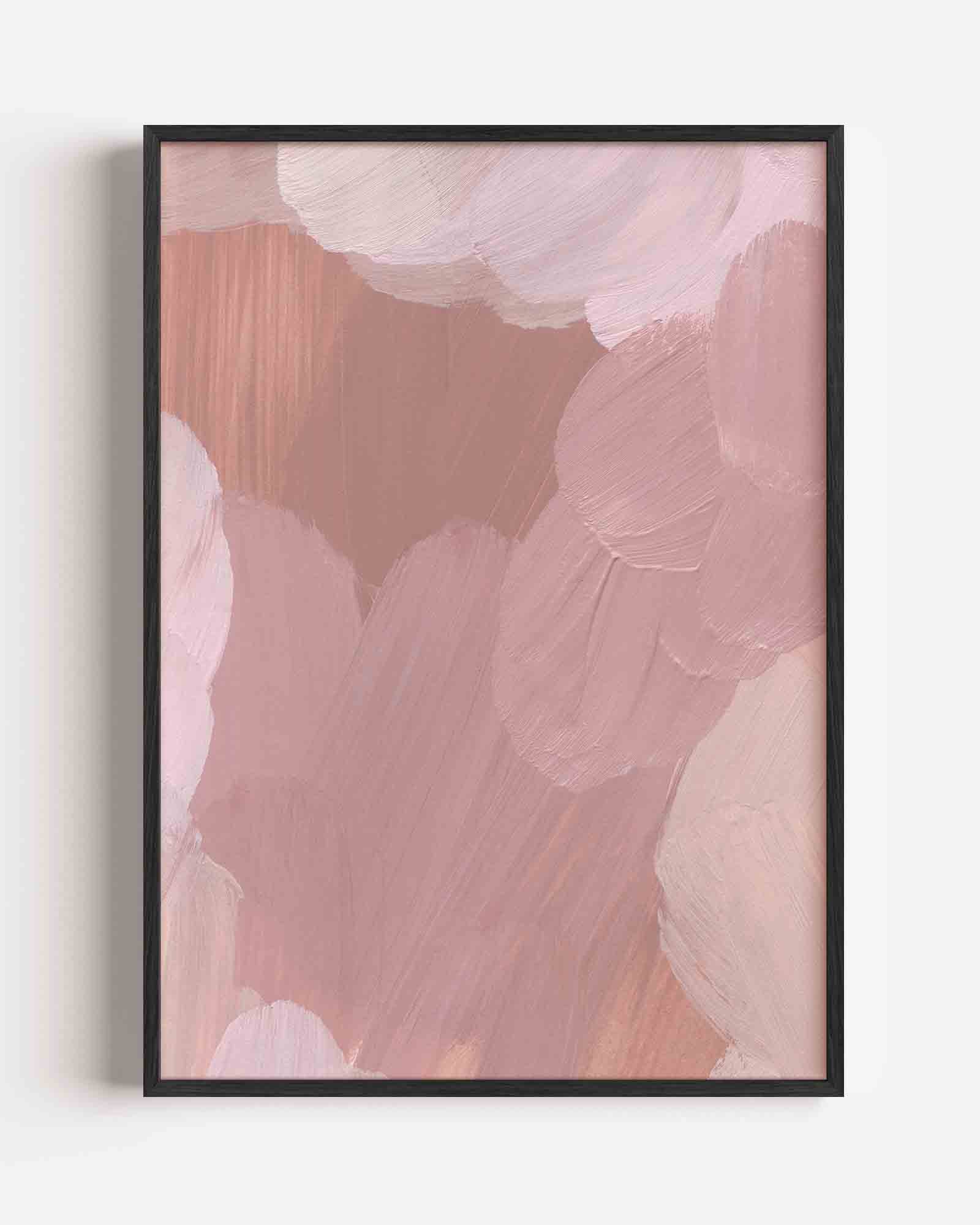 Roze penseelstreken Poster