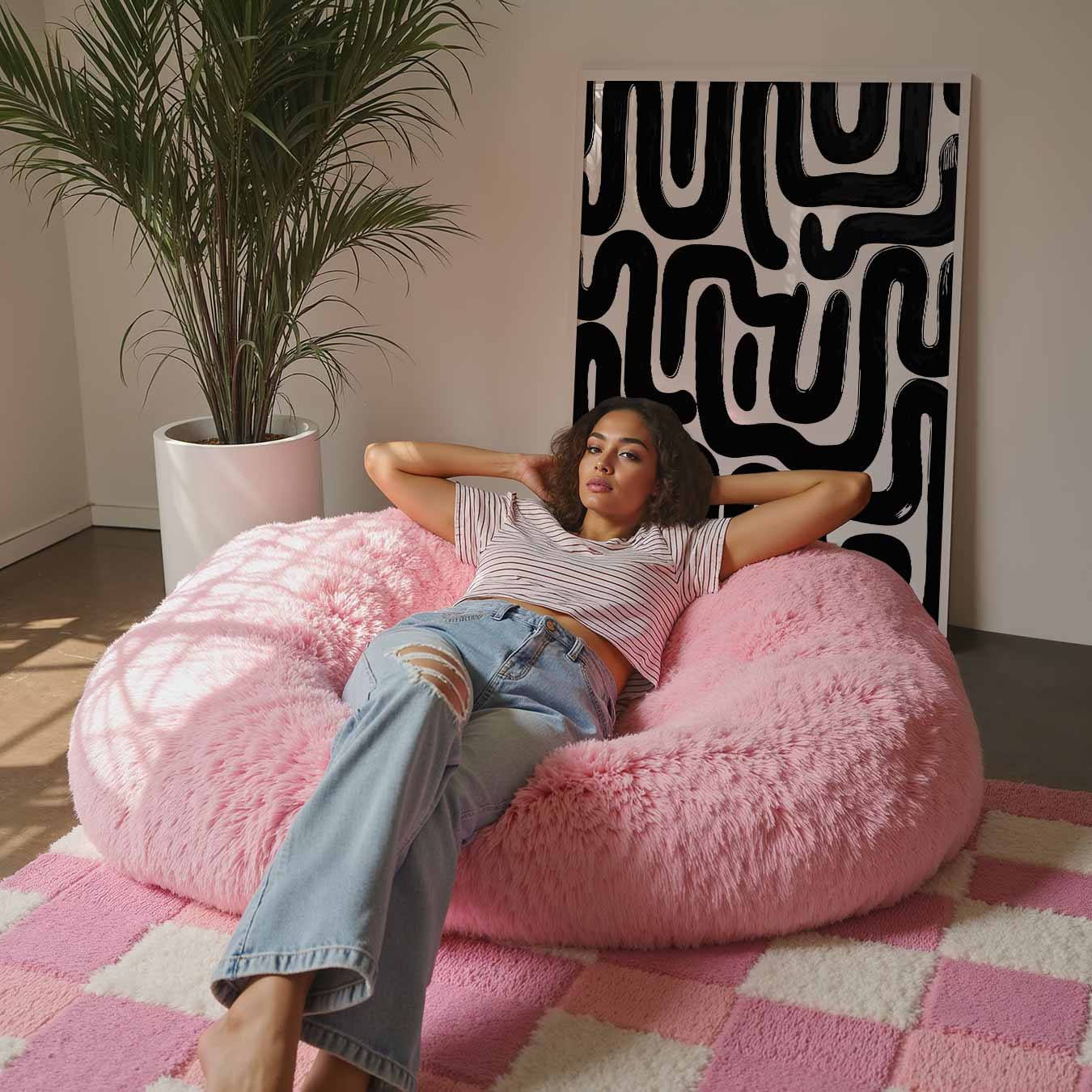 Abstracte Linie Kunst Poster-WallArtistic