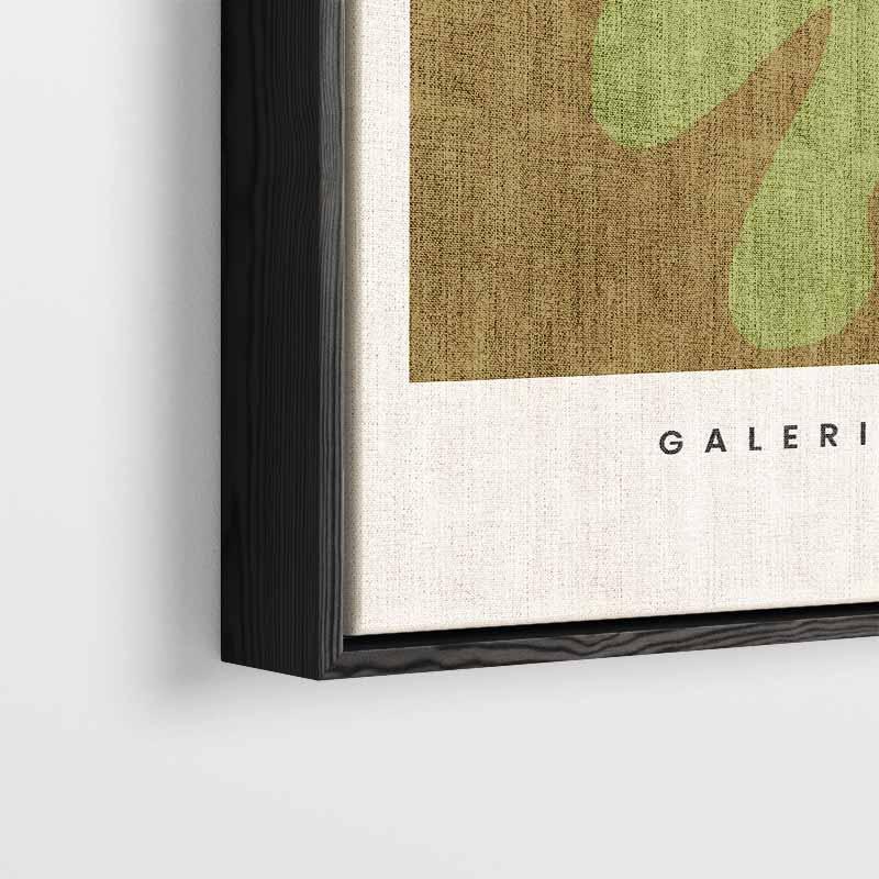 Organische Vormen in Groen Kunstwerk-canvas-dibond-plexiglas-wanddecoratie-WallArtistic