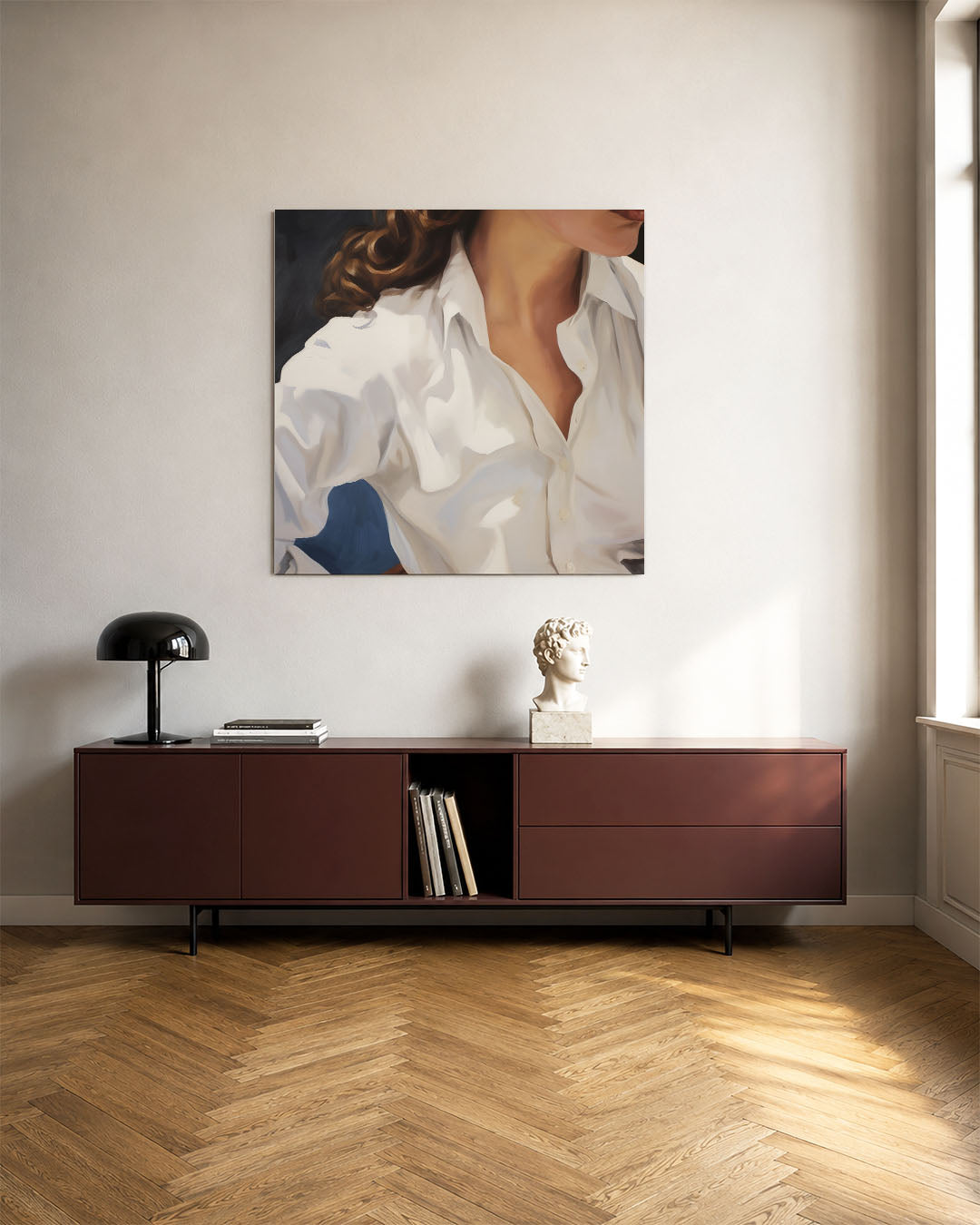 Elegante portretstudie Kunstwerk