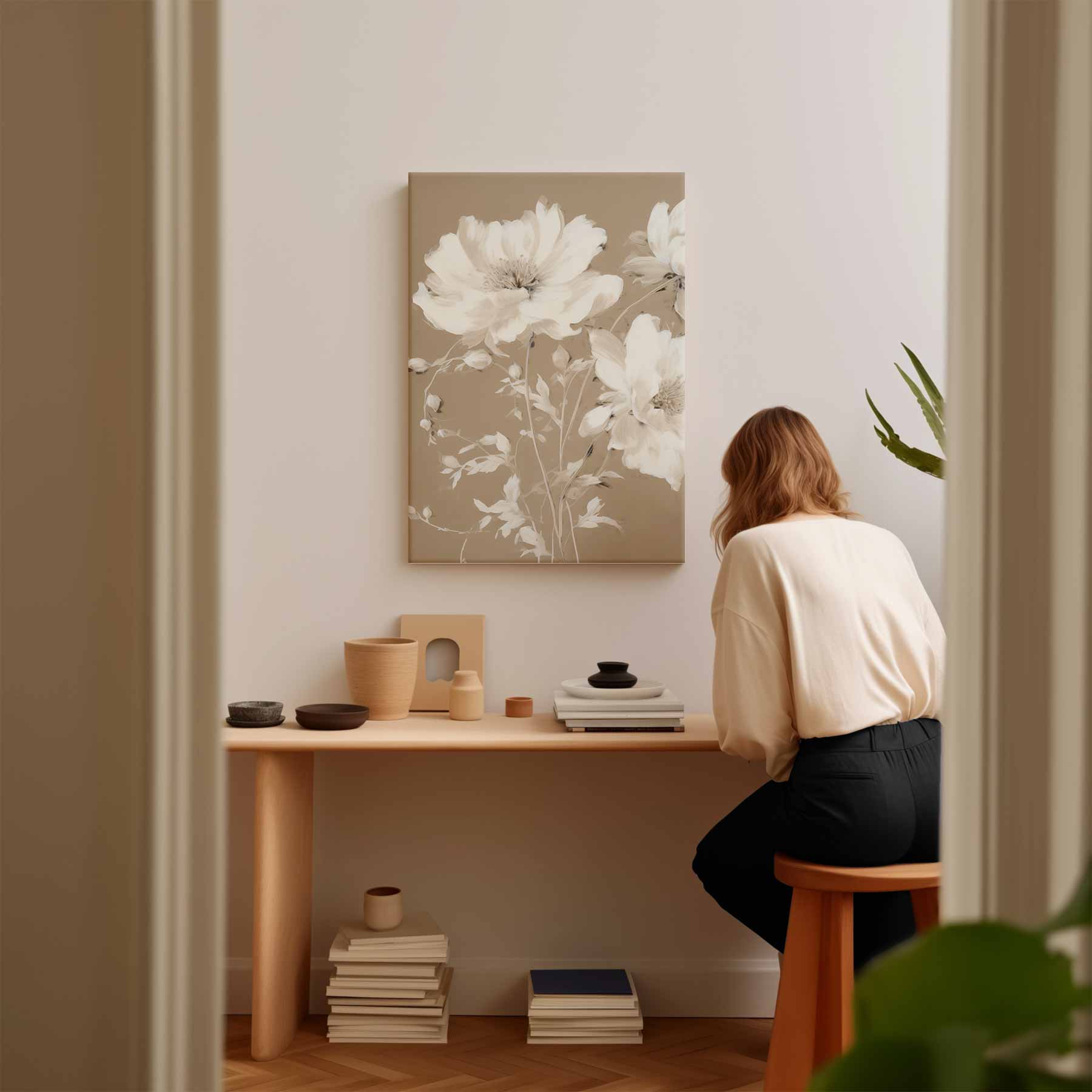 Zachte Bloemenpracht Kunstwerk-canvas-dibond-plexiglas-wanddecoratie-WallArtistic