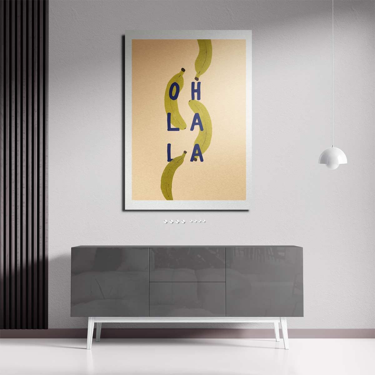 Ohlala Bananenprint Kunstwerk-canvas-dibond-plexiglas-wanddecoratie-WallArtistic
