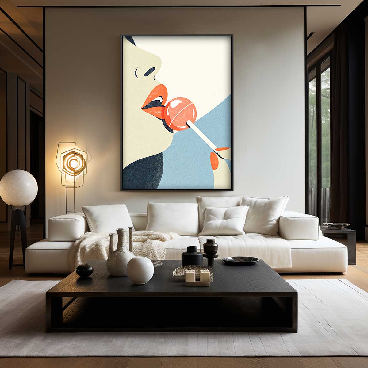 Verleidelijke Kunst met Lolly Kunstwerk-canvas-dibond-plexiglas-wanddecoratie-WallArtistic