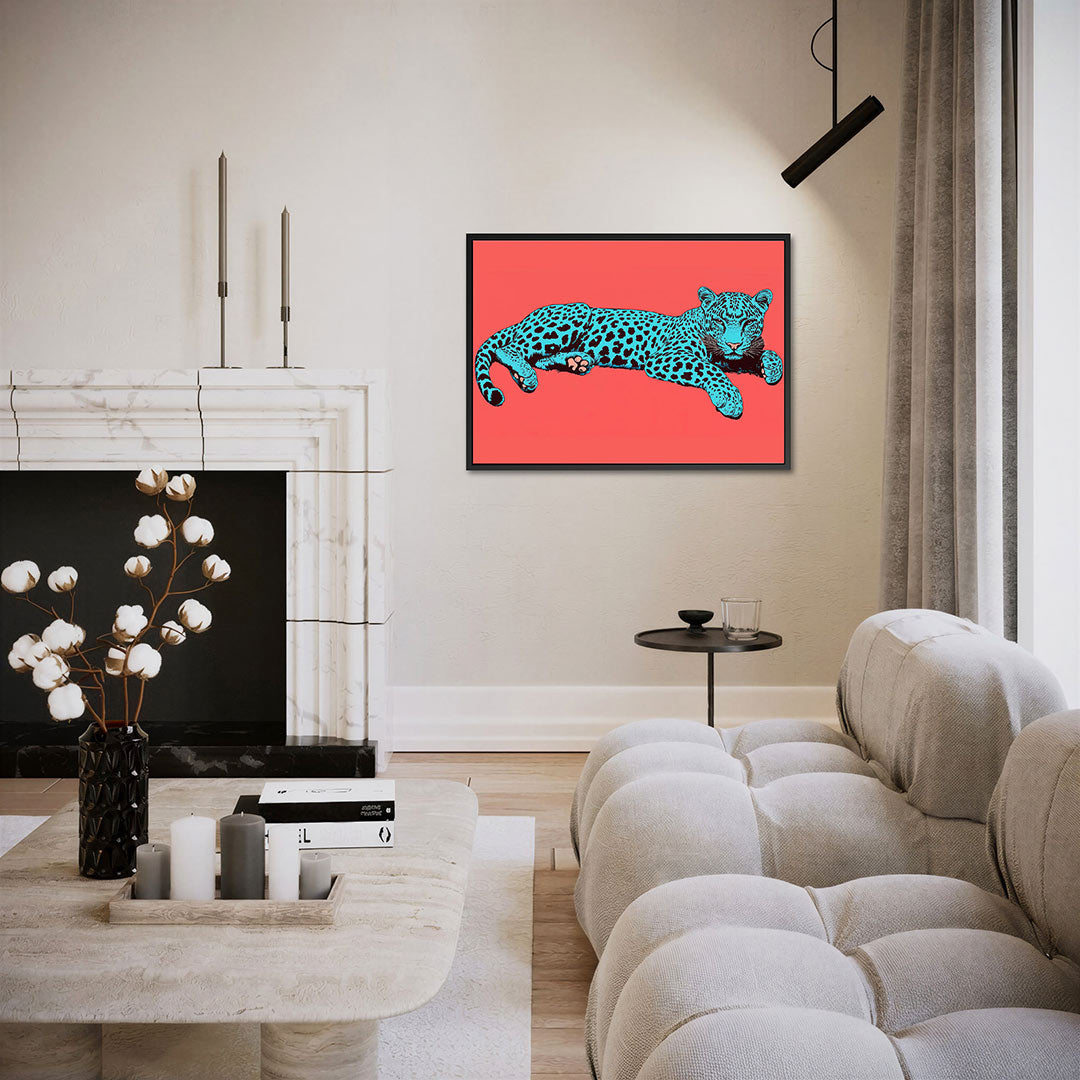 Levendige luipaard Kunstwerk