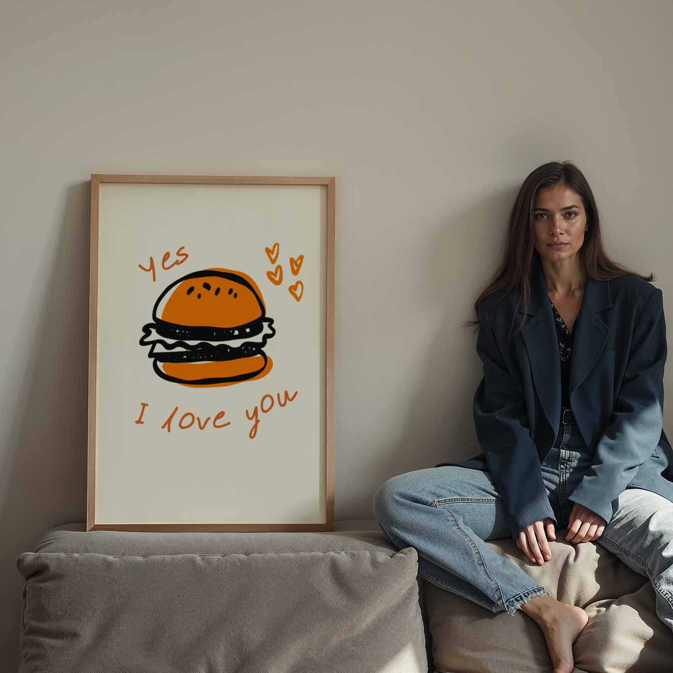 Liefdevolle Burger Poster-WallArtistic