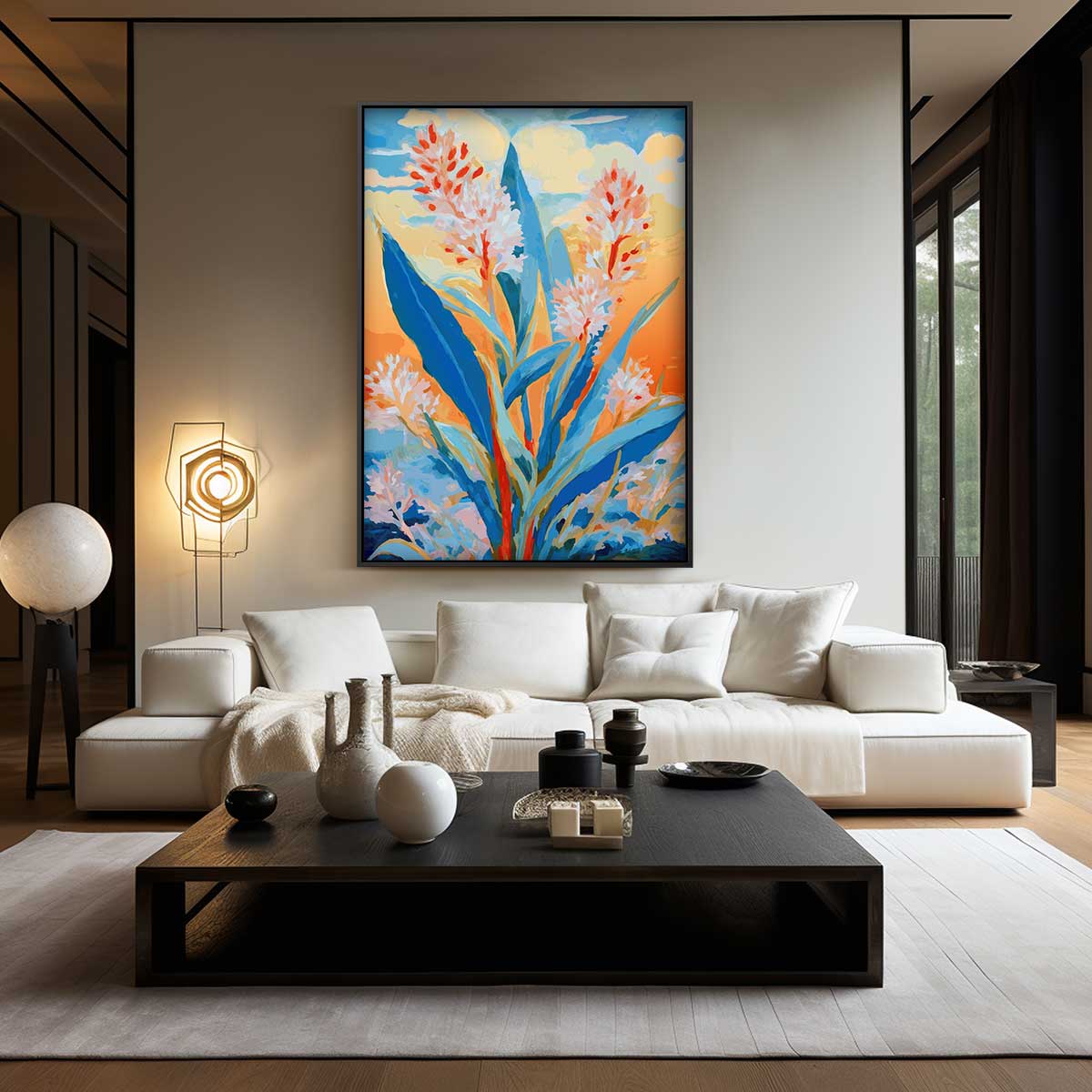 Kleurrijke Bloemenpracht Kunstwerk-canvas-dibond-plexiglas-wanddecoratie-WallArtistic