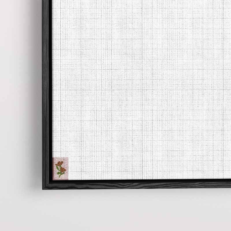 Bloemen in Abstracte Vormen Kunstwerk-canvas-dibond-plexiglas-wanddecoratie-WallArtistic