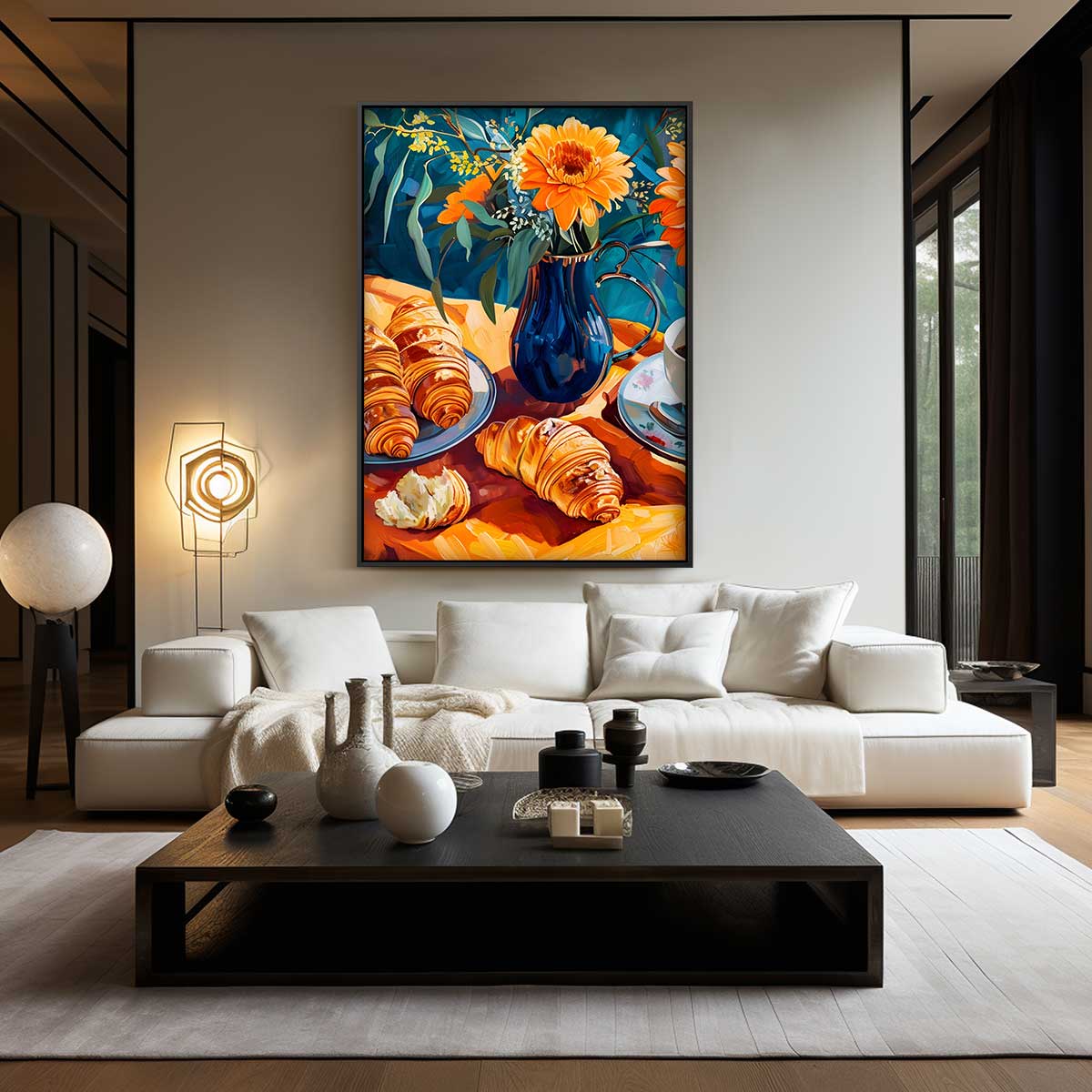 Zonovergoten Ontbijt Kunstwerk-canvas-dibond-plexiglas-wanddecoratie-WallArtistic