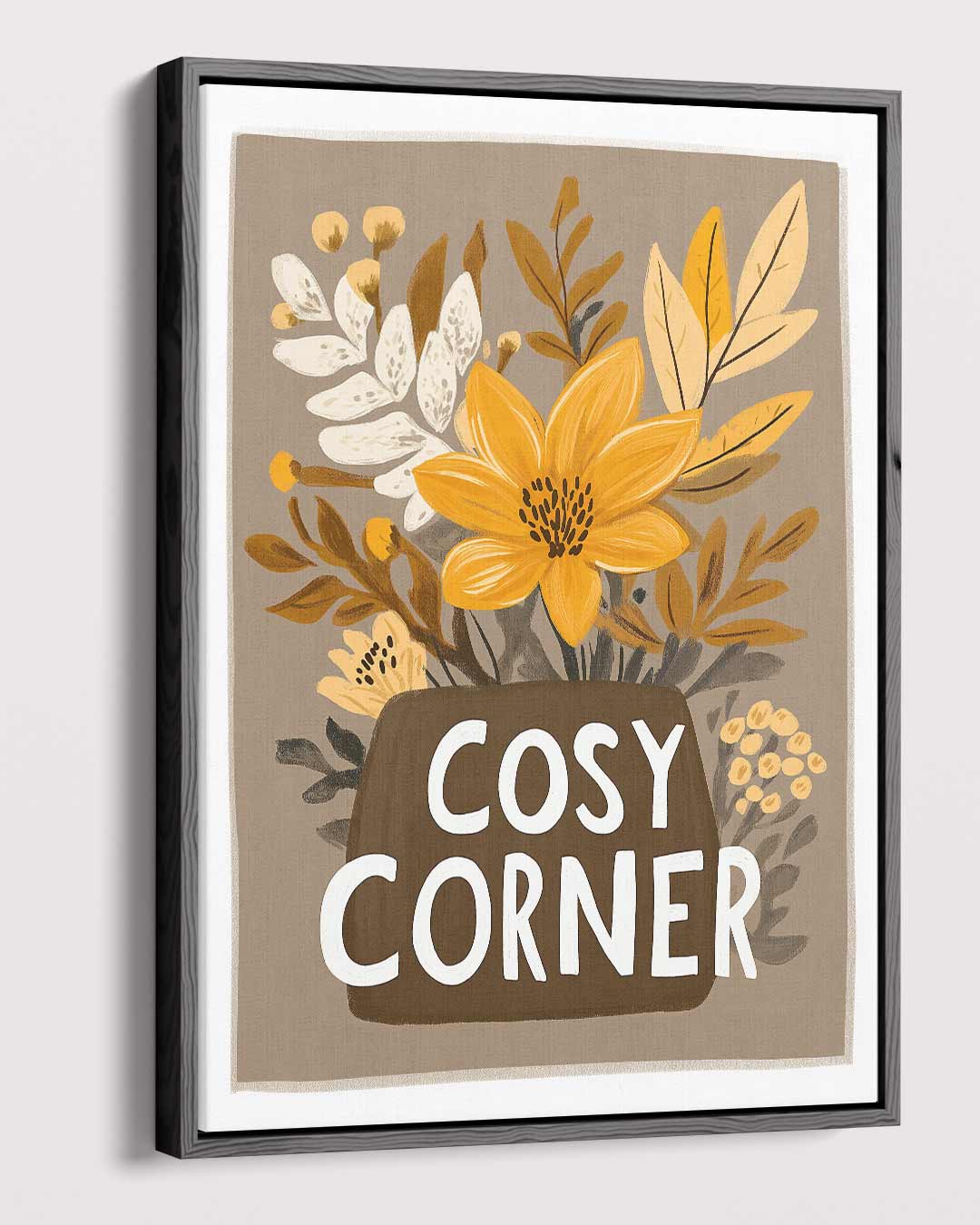 Cosy Corner Bloemenillustratie Kunstwerk-canvas-dibond-plexiglas-wanddecoratie-WallArtistic