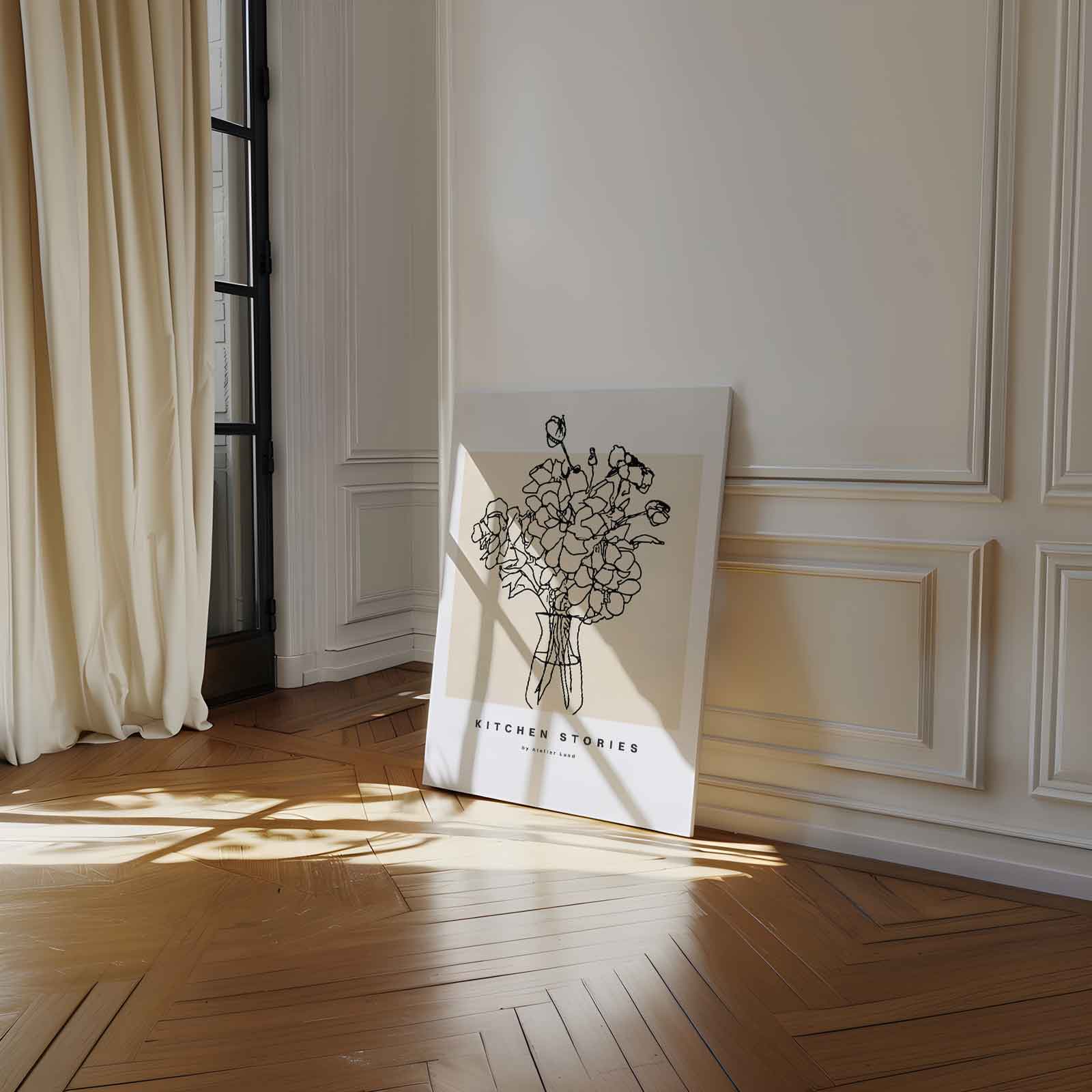 Kitchen Stories Bloemenschilderij Kunstwerk-canvas-dibond-plexiglas-wanddecoratie-WallArtistic