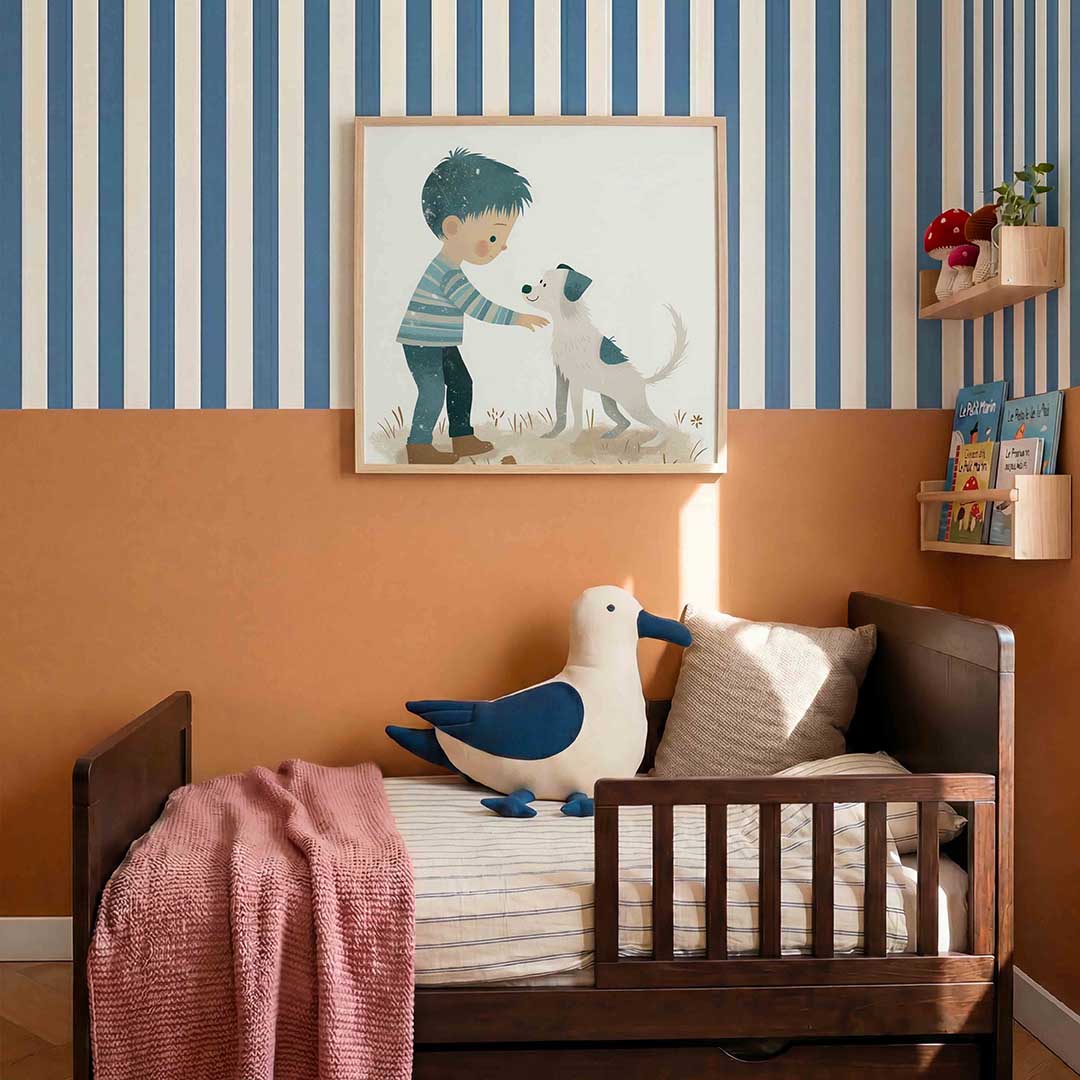 Jongen met hond Poster
