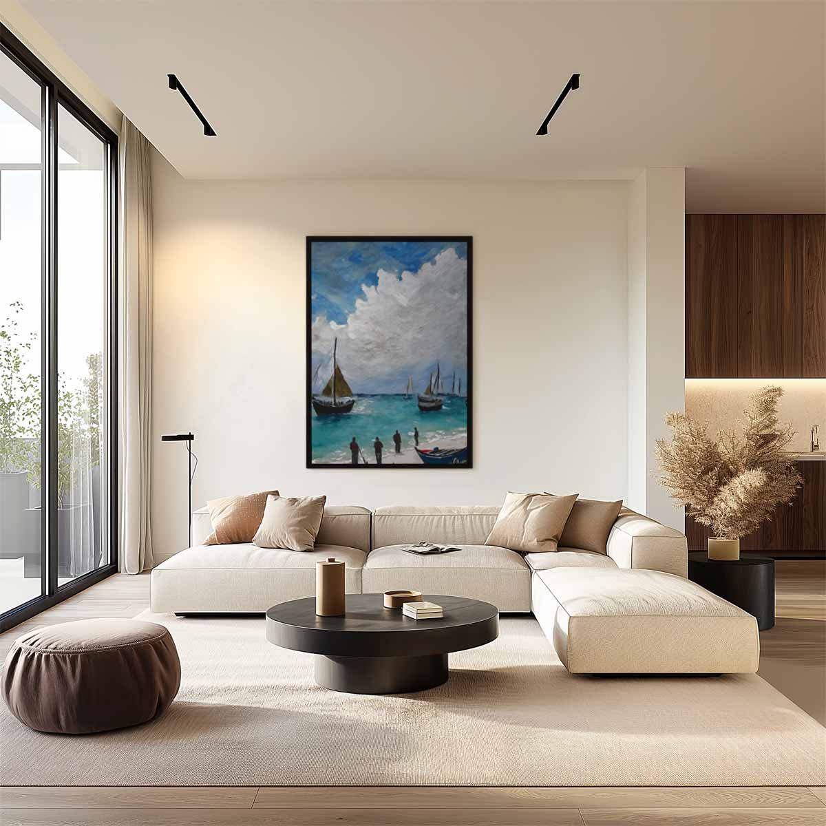 Zomers Dagje aan Zee Kunstwerk-canvas-dibond-plexiglas-wanddecoratie-WallArtistic