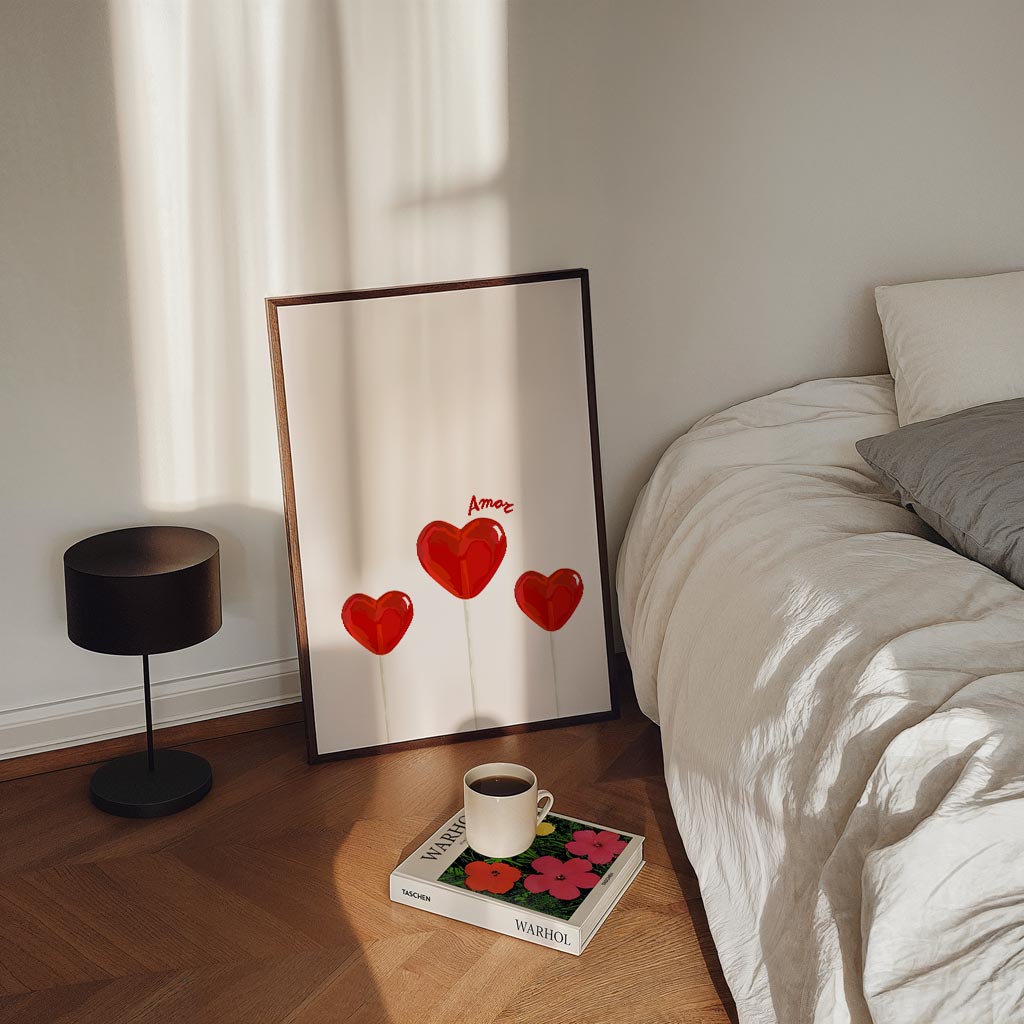 Romantische Hartjes Poster