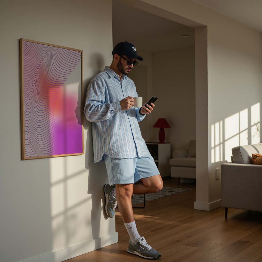 Kleurrijke Abstracte Golven Poster-WallArtistic