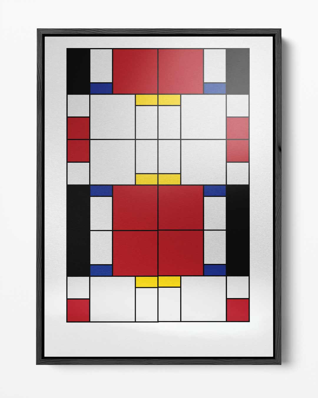 Mondriaanse Mozaïek Kunstwerk-canvas-dibond-plexiglas-wanddecoratie-WallArtistic