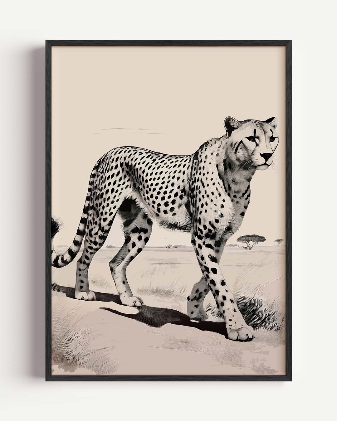 Sierlijke Jachtluipaard Poster-WallArtistic